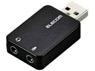 ELECOM エレコム USBオーディオ変換アダプタ/ブラック USB-AADC01BK ELECOM エレコム USBオーディオ変換アダプタ/ブラック USB-AADC01BK