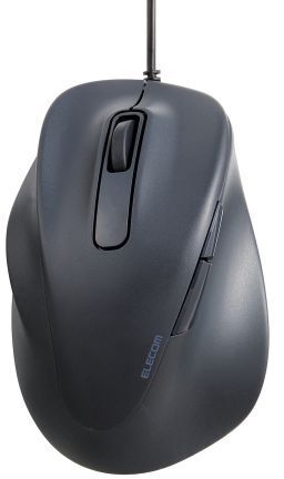 ELECOM エレコム 左手専用マウス/EX-G/2023年モデル/Sサイズ/有線/5ボタン/抗菌仕様/静音/ブラック M-XGS31UBSKBK