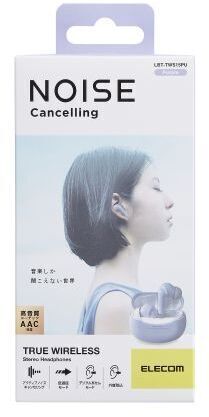 ELECOM エレコム Bluetoothイヤホン/完全ワイヤレス/ノイズキャンセリング対応/AAC対応/パープル LBT-TWS15PU