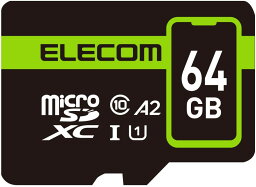 ELECOM エレコム MicroSDXCカード/データ復旧サービス2年付/UHS-I U1 90MB/s 64GB MF-SP064GU11A2R