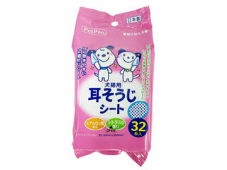 PetProJapan ペットプロジャパン ペットプロ 耳そうじシート 32枚入