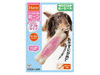 ・ハーツのデンタルトイズは愛犬が楽しく遊びながら噛むことで、歯や歯茎を丈夫にし、歯垢を取る機能性玩具。手間をかけずに愛犬のオーラルケアができます。・獣医学の専門的知見をベースに、愛犬の心とカラダに優しいケアを目指し開発されました。・人間用のおもちゃの製造基準に準じた自社基準を設定。国内の第三者機関で検査合格しています。・人気のボーンタイプ。細身のカタチは、口の小さい愛犬からも人気です。 商品情報 材質ナイロン、TPR(サーモプラスチックラバー)、ベーコンフレーバー本体サイズ幅100×横30×高さ24mm原産国または製造地中華人民共和国 551133000　