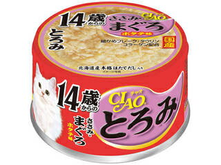 INABA いなばペットフード CIAO とろみ 14歳からのささみ・まぐろ ホタテ味 80g A-54