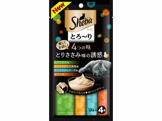 MARS マースジャパンリミテッド シーバ とろ～り メルティ 4つの味 とりささみ味の誘惑 12g×4本