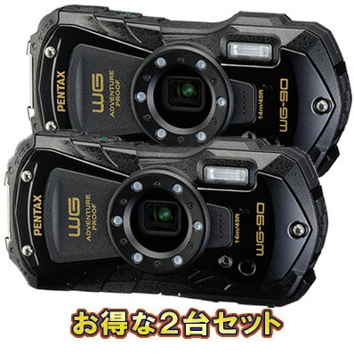 PENTAX ペンタックス WG-90（ブラック）×2台セット【wg90set】