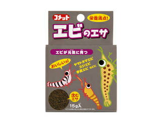 【メール便対応可8個まで】 藻類や魚の残りのエサだけでは不足しがちな栄養を、バランス良く配合したエビ用フード。底にいるエビに合わせた沈下性クランブル形状です。 商品情報 原材料フィッシュミール、小麦粉、米ぬか、大豆油粕、酵母、植物性油脂、各種ビタミン、ミネラル類保証成分粗蛋白質46％以上、粗脂肪4％以上、粗繊維3％以下、粗灰分15％以下、水分10％以下賞味期限30ヶ月原産国または製造地日本 021294000　