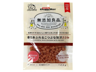 ・ヘルシーなおいしさの鶏ささみをたっぷり使用。・やわらかく、食べやすいひとくちサイズのおやつです。・乳酸菌を配合し、愛犬のお腹の健康維持にも配慮しました。【1日の目安給与量】幼犬、超小型成犬(5kg以下)：〜30個小型成犬(5〜11kg)：30〜50個中型成犬(11〜23kg)：50〜90個大型成犬(23〜40kg)：90〜140個・目安給与量を参考に1日1〜数回に分け、おやつとして与えてください。・給与量は犬によって個体差が生じます。食べ残しや便の様子、健康状態をみて調節してください。・2ヶ月未満の幼犬には与えないでください。・犬の習性や性格、食べ方によっては、のどに詰まらせたりする恐れがありますので、適切な大きさにして与えてください。・開封までのおいしさを保つために、脱酸素剤が入っています。無害ですが食品ではありません。誤飲防止のため、開封後はすぐに取り除き捨ててください。【諸注意】・ペットフードとしての用途をお守りください。・幼児や子供、ペットの触れない場所で保存してください。・記載表示を参考に、ペットが食べ過ぎないようにしてください。・子供がペットに与えるときは、安全のため大人が立ち会ってください。・ペットが興奮しないよう、落ち着いた環境で与えてください。・ペットの体調が悪くなったときには、獣医師に相談してください。※天然原料を使用しているため、色・形・ニオイ・硬さにバラつきが生じる場合があります。また、製造工程上、まれに微小な黒い粒(コゲ)が混入したり、原料由来の黒い粒が目立つ場合がありますが、いずれの場合も品質には問題ありません。 商品情報 原材料鶏ササミ、糖類、調味料、乳酸菌、グリセリン、ソルビトール、リン酸塩(Na、K)、ミネラル類(ナトリウム)保証成分粗タンパク質42.0％以上、粗脂肪0.1％以上、粗繊維1.0％以下、粗灰分7.0％以下、水分31.0％以下エネルギー290kcal/100g保管方法・本品は保存料、着色料、発色剤、酸化防止剤の添加物を使用していません。・お買い上げ後は直射日光、高温多湿の場所を避けて保存してください。・開封後は冷蔵し、賞味期限に関わらず早めに与えてください。賞味期限12ヶ月原産国または製造地日本 208605000　