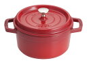 staub ストウブ ホーロー鍋 RST4743 ピコ・ココット ラウンド (20cm)/チェリー プロユース（業務用）として販売されている国内正規販売ルートの商品です。家庭用に付属されている生涯保証書（シリアルナンバー）は付属されておりません。予めご了承ください。