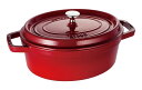 staub ストウブ ホーロー鍋 RST4839 ピコ・ココット オーバル(27cm)/チェリー プロユース（業務用）として販売されている国内正規販売ルートの商品です。家庭用に付属されている生涯保証書（シリアルナンバー）は付属されておりません。予めご了承ください。