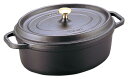 staub ストウブ ホーロー鍋 RST3505 ピコ・ココット オーバル(27cm)/ブラック プロユース(業務用)として販売されている国内正規販売ルートの商...
