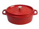 staub ストウブ ピコ・ココット　楕円　31cm　チェリー　40509-866 プロユース（業務用）として販売されている国内正規販売ルートの商品です。家庭用に付属されている生涯保証書（シリアルナンバー）は付属されておりません。予めご了承ください。