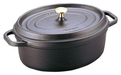 ストウブ ピコ・ココット staub ストウブ 〔ホーロー鍋〕 RST3510 ピコ・ココット オーバル(41cm)/ブラック プロユース（業務用）として販売されている国内正規販売ルートの商品です。家庭用に付属されている生涯保証書（シリアルナンバー）は付属されておりません。予めご了承ください。