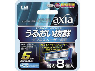 KAI 貝印 KAIRAZOR axia(カイ レザー アクシア) 5枚刃 替刃 8個入 GA0016Q
