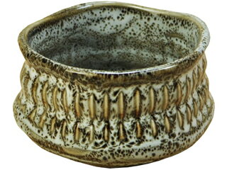 YAMACO ヤマコー #79296 削ぎ目 姫抹茶碗 ゆず白