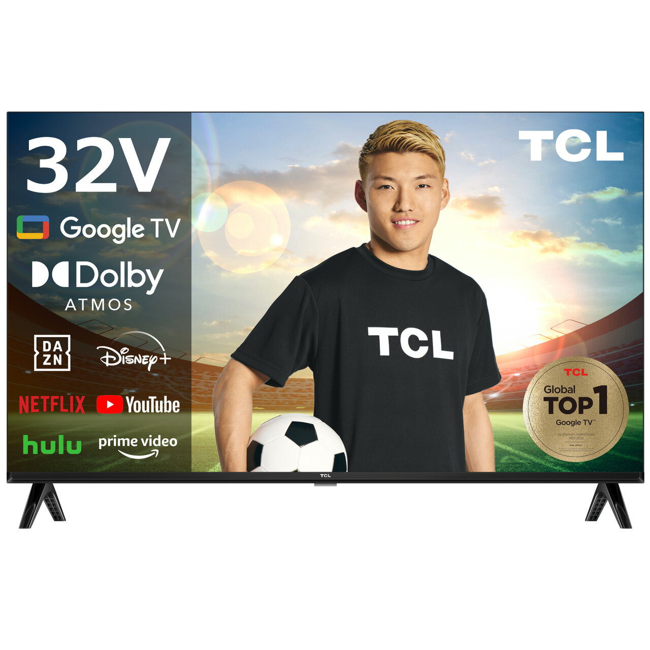 FHDスマートテレビ outube Amazonプライム NETFLIX Hulu対応 TCL 32S5400 32V型 フルハイビジョン液晶テレビ Google TV搭載