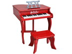 Schoenhut シェーンハット 【在庫限り！】3005R　30-Key Red Fancy Baby Grand Piano and Bench トイピアノ 30鍵盤 レッド ※在庫限りの為、完売の際はご容赦下さい。 お子様向け プレゼント クリスマス 誕生日祝い 出産祝い 知育玩具 楽器玩具 おもちゃ