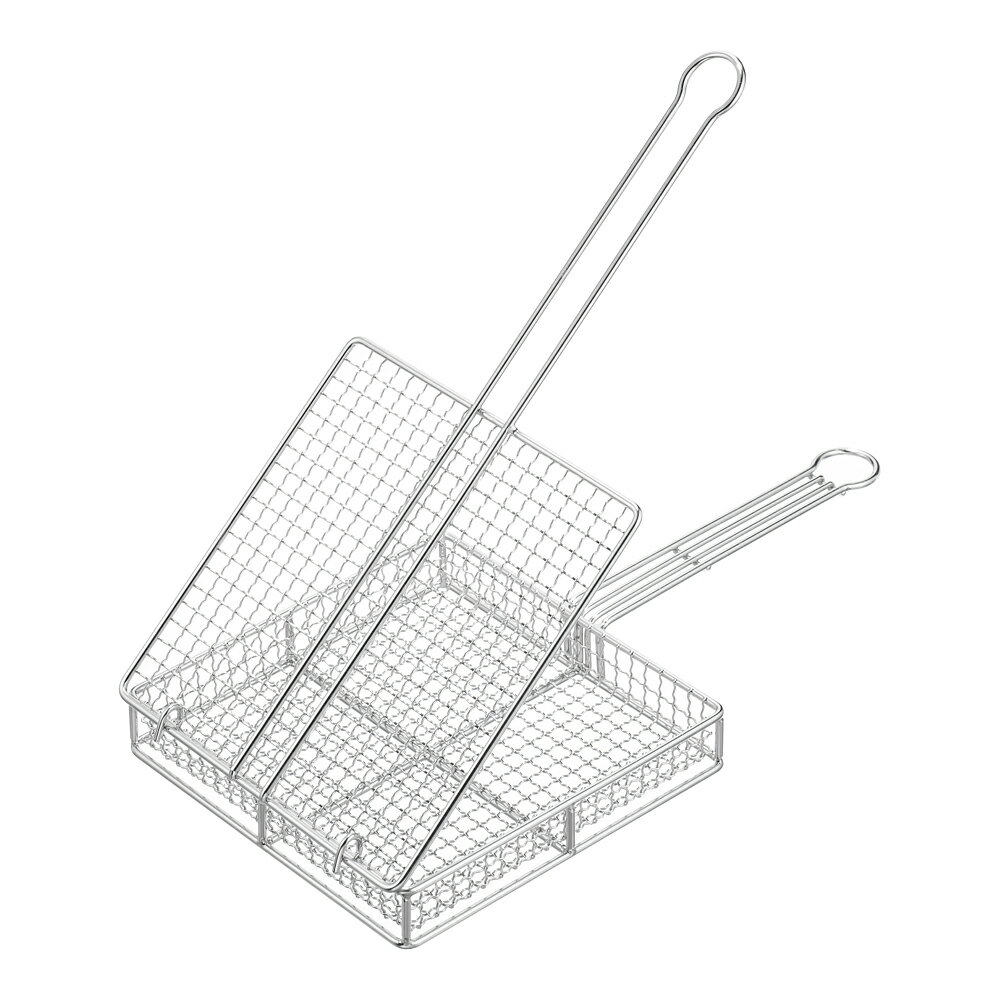 18−8地鶏焼き網　蓋付き小