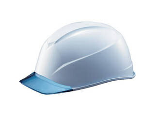 TANIZAWA 谷沢製作所 エアライトS搭載ヘルメット(透明バイザータイプ・溝付) 透明バイザー:ブルー/帽体色:白 123-JZV-V5-W3-J