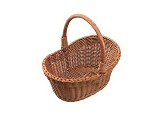 Todai トーダイ PPラタン　小判型ピクニックバスケット　大　ブラウン　PB−460−BR