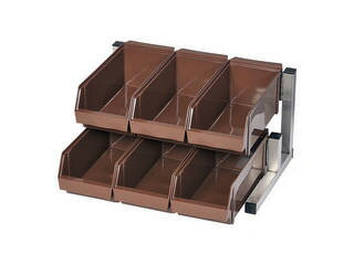 TKG 遠藤商事 TKG　18-8スマート　オーガナイザー 2段3列(6ヶ入)　グレー