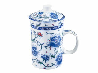 KANDA カンダ 中国茶マグ ストレーナー付 (71075) 白花