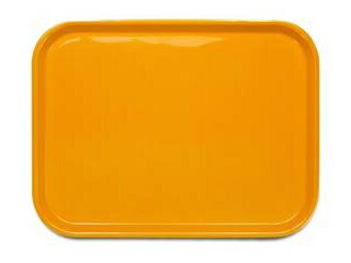 TATSU-CRAFT 橋本達之助工芸 お盆 39cm 電子レンジ対応・すべり止め ピノ トレー 角 イエロー