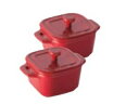 halloween-kitchen staub ストウブ EXミニスクエアココット2ヶ組/40511−098 チェリー プロユース(業務用)として...