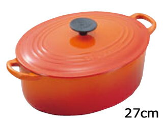 ルクルーゼ ココットオーバル LE CREUSET ル・クルーゼ ル・クルーゼ　トラディション　ココットオーバル　27cm　2502-27-09　オレンジ