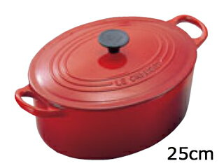 ルクルーゼ ココットオーバル LE CREUSET ル・クルーゼ ル・クルーゼ　トラディション　ココットオーバル　25cm　2502-25-06　チェリーレッド