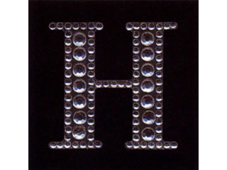 ARTE アルテ ラインストーン アルファベットH　MR-2054-H　シートサイズ(H50×W50mm) 1個入 【deco】【hobby】【趣味】【シール】【オリジナル】【デコレーション】