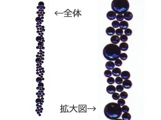 ARTE アルテ ラインストーンボーダー　サークル(ブルー) MR-9087　シートサイズ(H255×W38mm) 1個入 【deco】【hobby】【趣味】【シール】【オリジナル】【デコレーション】