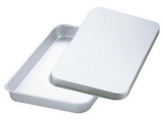 CHUBU 中部コーポレーション アルマイト　大型　角バット　Q−52　525×370×H37