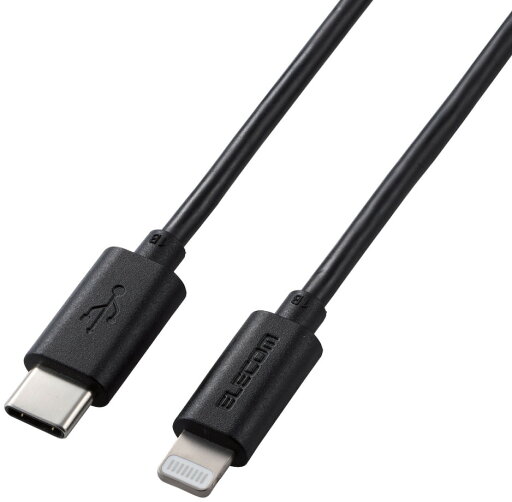 ELECOM エレコム USB-C to Lightningケーブル 0.5m スタンダード MPA-CL05BK ブラック ELECOM エレコム USB-C to Lightningケーブル 0.5m スタンダード MPA-CL05BK ブラック