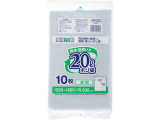 JAPACKS/ジャパックス 再生原料入りポリ袋20L 透明 RYC23