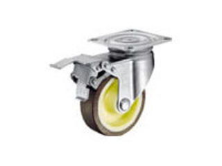 HAMMER/ハンマーキャスター S型オールステンレス 自在SP付 ウレタンB入り125mm 315S-UB125-BAR01