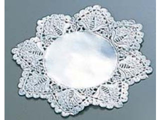 ドイリー　レースペーパー　丸型　銀（500枚入）7号