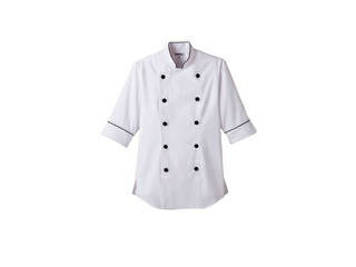 Servo サーヴォ ショップコート　ET-1140 ホワイト×ブラック　S