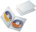 ELECOM エレコム DVDトールケース (2枚収納タイプ) 3枚セット クリア CCD-DVD04CR