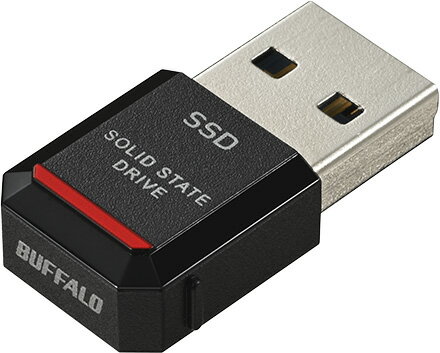 BUFFALO バッファロー 500GB 超コンパクトサイズ USB 3.2(Gen 2) ポータブルSSD SSD-PST500U3BA/D ブラック 単品購入のみ可（同一商品であれば複数購入可） クレジットカード決済 代金引換決済のみ