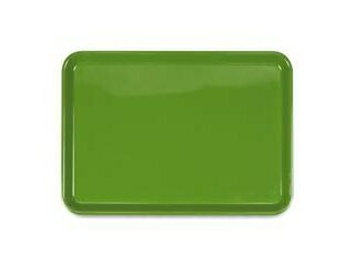 TATSU-CRAFT 橋本達之助工芸 お盆 33cm 電子レンジ対応・すべり止め ピノ トレー 角 ティーグリーン