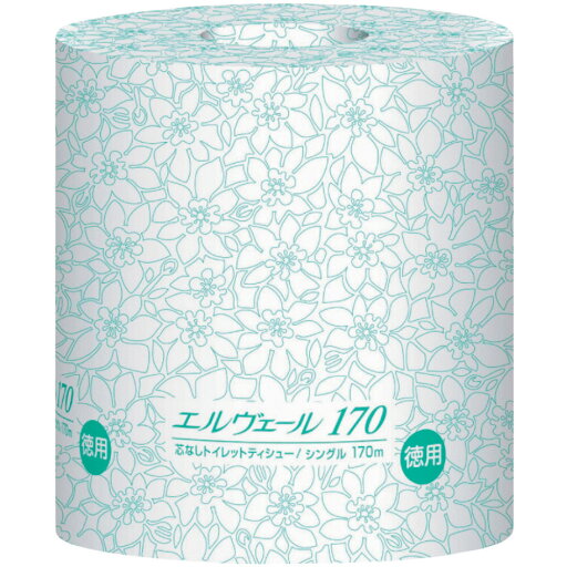 DAIO 大王製紙 エルヴェール トイレットティシューシングル 170m 個包装 芯なし 723088 DAIO 大王製紙 エルヴェール トイレットティシューシングル 170m 個包装 芯なし 723088