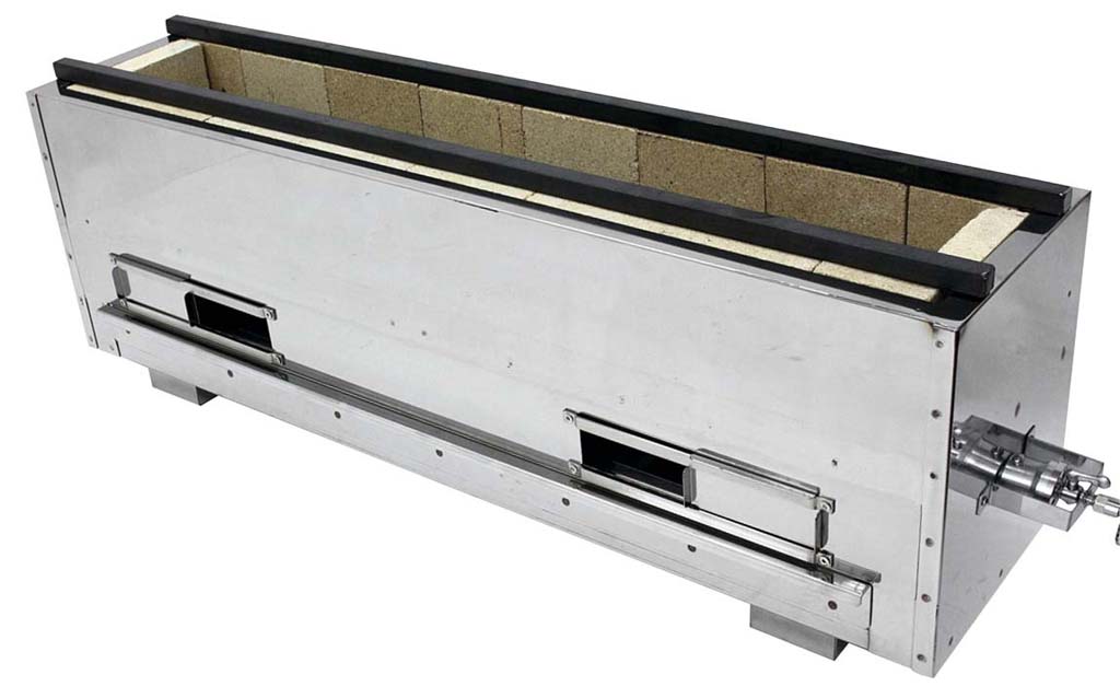 ASAHISUNRED アサヒサンレッド 【代引不可】耐火レンガ木炭コンロバーナー付（組立式）NST-9038B　13A