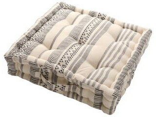 萩原 ハギハラ インド綿クッキークッション　テラ　BK　約W42×D42×H10cm 270051929 ブラック メーカー..