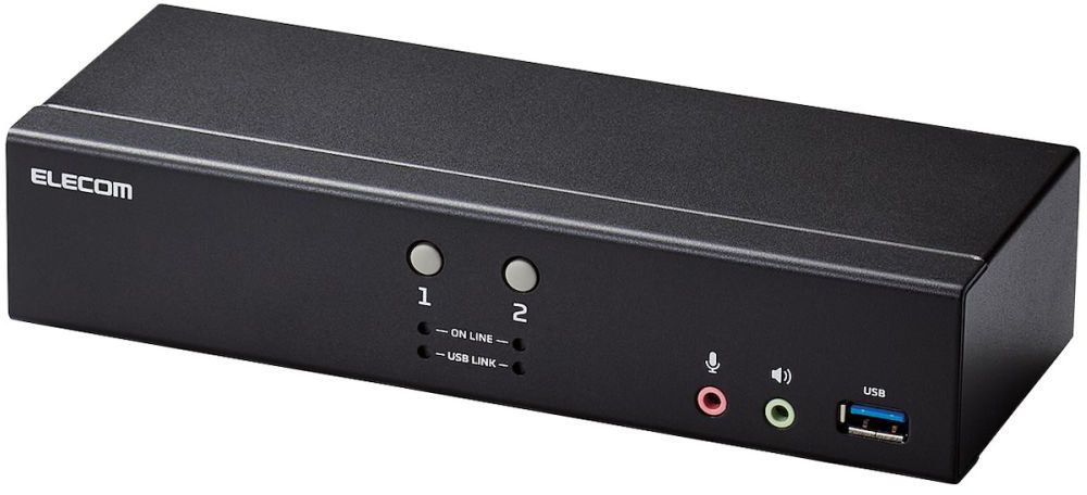 ELECOM エレコム パソコン切替器(KVM)/DisplayPort/2ポート KVM-NDUS2