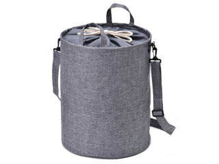 HIROSHO ヒロショウ たくさん入る肩かけできる マルチランドリーバッグ 丸型