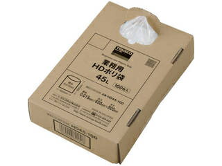 TRUSCO/トラスコ中山 業務用HDポリ袋 半透明・箱入り 0.018mm厚×70L (100枚入) HD70-100