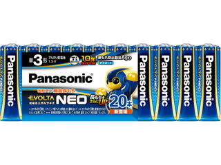 Panasonic パナソニック LR6NJ/20SW 乾電池エボルタネオ単3形20本パック 【panaT3】【evoneoT3】【evoneokan】【1000more】