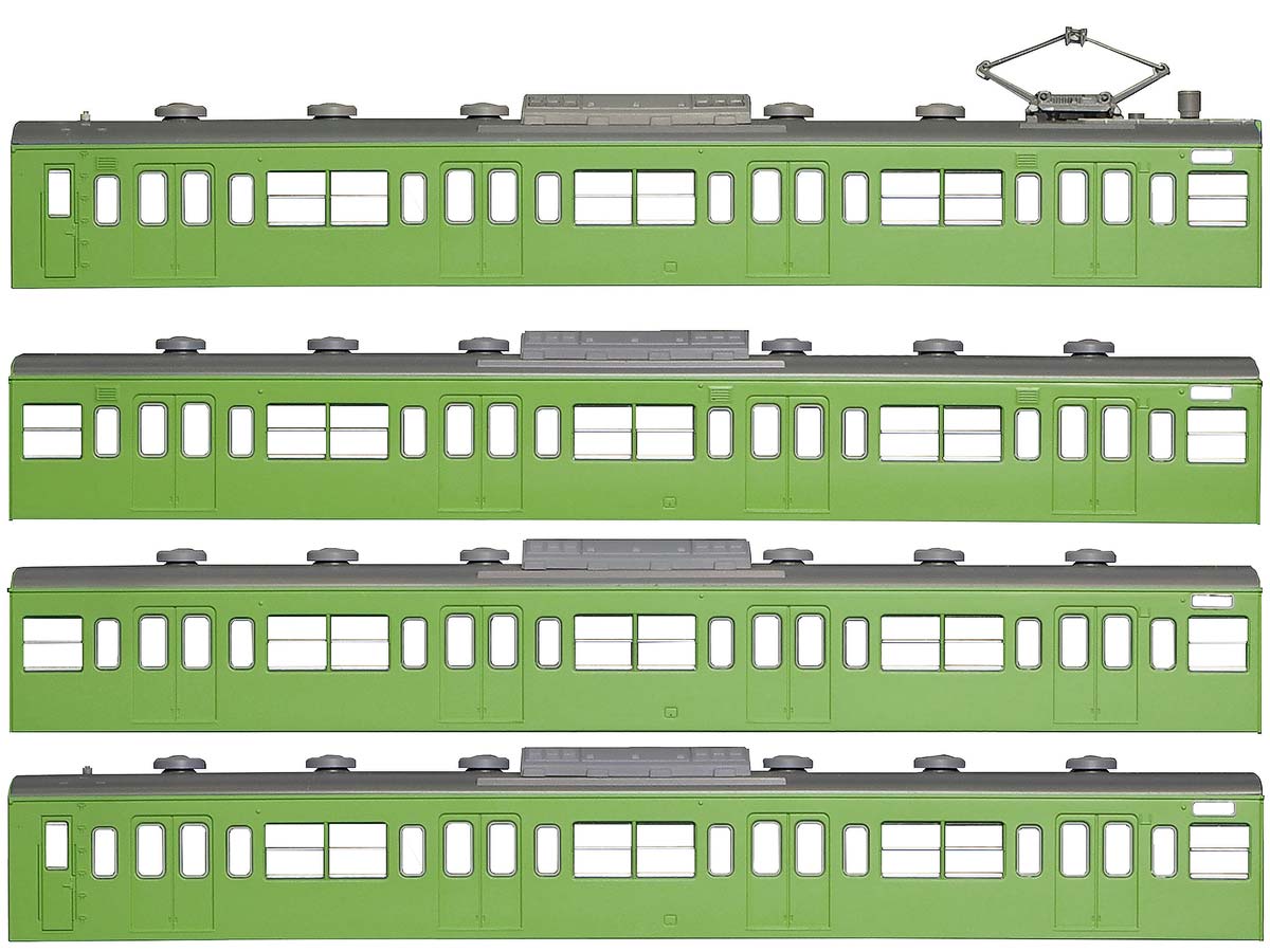 GREENMAX グリーンマックス 国鉄（JR）103系＜低運・非ユニット窓・冷改車・ウグイス＞基本4両編成ボディキットB 18006 発売前予約 再販商品 キャンセル不可