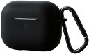 ELECOM エレコム AirPods Pro用カラビナ付きシリコンケース コネクタキャップ/カラビナ付/ブラック AVA-AP2SCBK