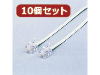 エレコム 【10個セット】 エレコム スリムモジュラケーブル(白) MJ-20WHX10 エレコム 【10個セット】 エレコム スリムモジュラケーブル(白) MJ-20WHX10